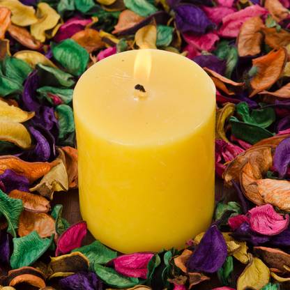 eCraftIndia Yellow Decorative Candle Candle