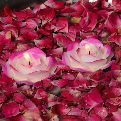 eCraftIndia Set of 2 Retro Floating Candles Gift Box Candle