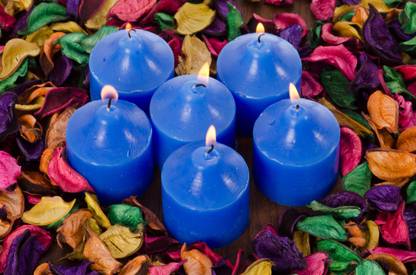 एक्राफ्टिंडिया Set of 6 Scented Decorative Candles Gift Box मोमबत्ती