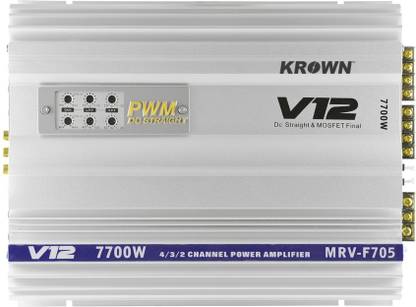 KROWN V12 MRV-F705 4 Channel Power Amp 3600Watts Multi Class AB Car Amplifier