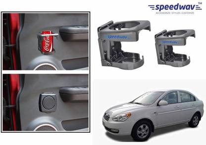 Speedwav Foldable Car Drink or Can Set Of 2 GREY-Hyundai Verna Type 1 Car Bottle Holder