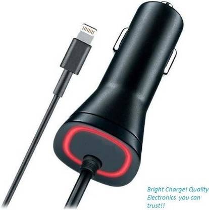 Bright Charge Rapid 2.4 Amp Mfi Apple Certified Car Charger For Iphone 6, 6 Plus, Iphone 5, 5S, 5C Lighting Connector