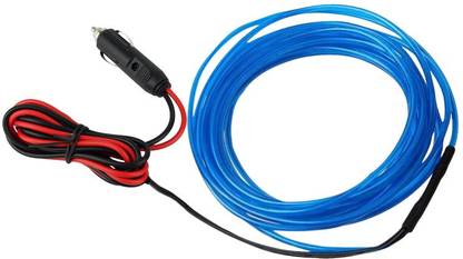 Vheelocityin Car Interior Led Light Strip Ambient Light Blue 2M For Hyundai Elite I20 Car Fancy Lights