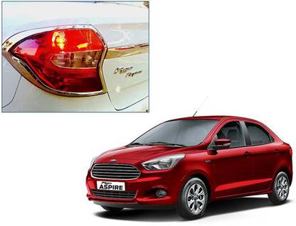 AUTO PEARL Premium Quality Car Chrome Plated Tail Light Cover For - Ford Figo Aspire - Set Of 2 Pcs. Matte, Glossy, Chrome Ford Figo Rear Garnish