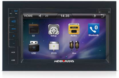 Mega Audio MP5 Double Din 7" Touch Screen With Bluetooth Car Stereo