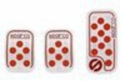 sparco Anti Slip 3D Dot Car Pedals Kit Set Of 3 Orange-Volkswagen Vento Type 1 Car Pedal