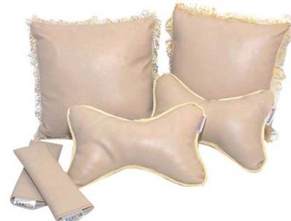 Raaisin Beige Leatherite Car Pillow Cushion for Ford