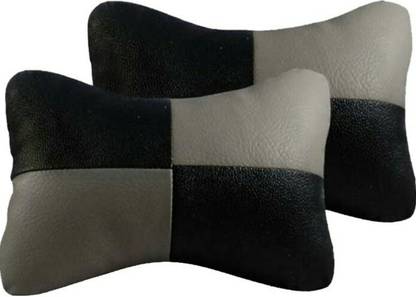 ELECTRIBLES Black, Grey Leatherite Car Pillow Cushion for Ford