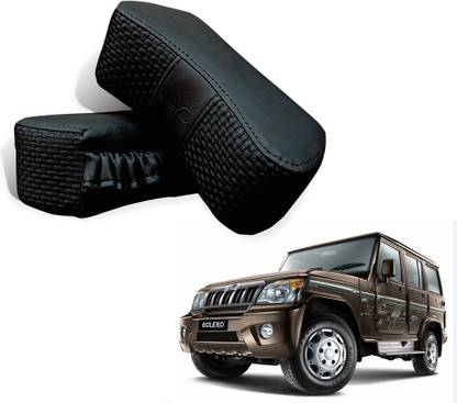 KOZDIKO Black Fabric Car Pillow Cushion for Mahindra