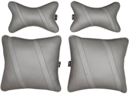 Able Auto Grey Leatherite Car Pillow Cushion for Jaguar