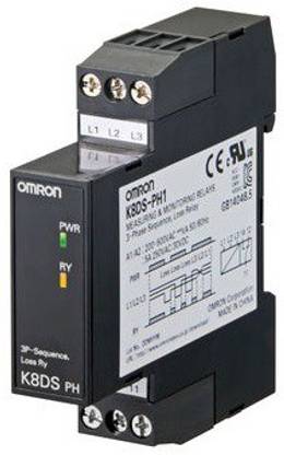 Omron 5A 200/480 VAC Three-phase Phase-sequence Phase-loss Relay Using Voltage Detection Method. 17.5 mm (W). One SPDT output relays - K8DS-PH1 Car Safety Hammer
