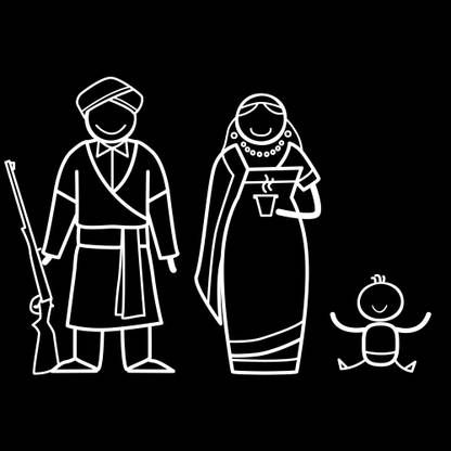 The Indian Family Sticker Family for