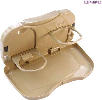 ACCESSOREEZ AC0235 Foldable Travel Dining Rack or Bottle -Beige Cup Holder