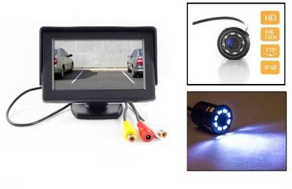 AutoStark TFT Monitor with LED Reverse Parking Camera Audi A4 Black LCD