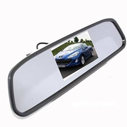AutoParx 4.3 Digital Tft Lcd Screen Rearview Mirror Monitor Car Reverse For Backup Camera Black LCD