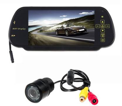 Speedwav Rear View Mirror Screen with Rear View Camera Universal Black LCD