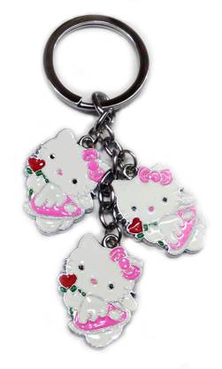 ADITYA TRADERS Lovely Hello Kitty Metal Keychain Key Chain