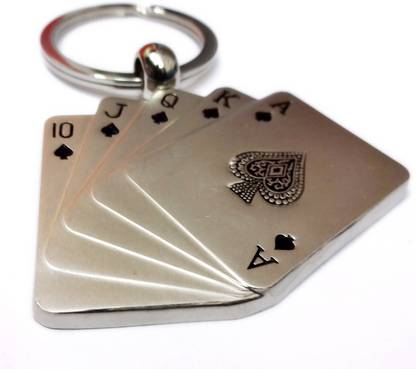 ADITYA TRADERS Attractive "Playing Card" Metal Heavy Keyring Key Chain