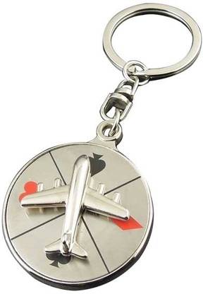 gogifts Rotating Aeroplane Key Chain