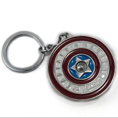 PARRK Heavy Metal Captain America Shield Rotate Pack Of 3 Key Chain