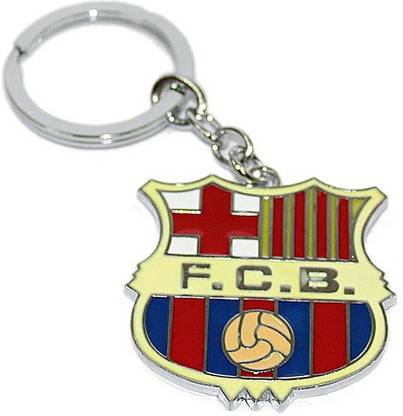 Aura FC Barcelona FCB Football Full Metal Imported Locking Key Chain