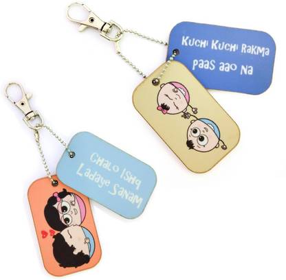 इंडियन गिफ्ट एम्पोरियम Romantic Love Bite Dangler n Bag Tags Combo Gift 454 की चेन