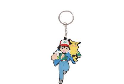 AVI Pokemon Ash with Pikachu Running Double sided Key Chain