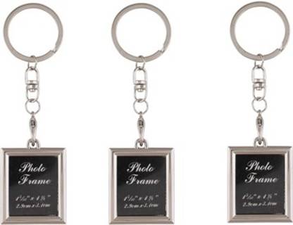 मधुराज Pack of 3 Rectangle Shaped Photo frame की-चेन