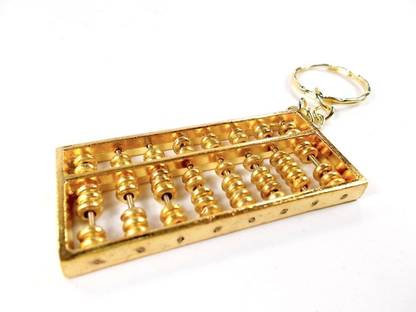 ANJALIKA Golden Abacus Locking Key Chain