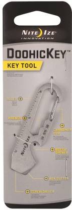 Nite Ize DoohicKey Key Tool Keychain Multi-Tool, Stainless Locking Key Chain