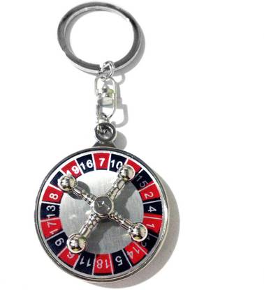 Tech Fashion Casino Roulette Wheel Game Locking Key Chain