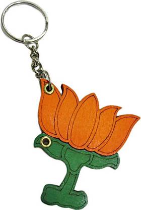 DCS BJP Lotus Keychain Locking Key Chain