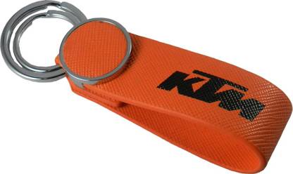 AVI Nylon Orange Colour Keychain with KTM Design Key Chain