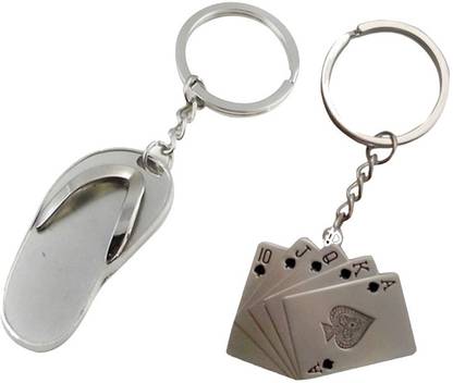 Madhuraj Combo Set of Playing Cards and Sleeper Design Key Chain