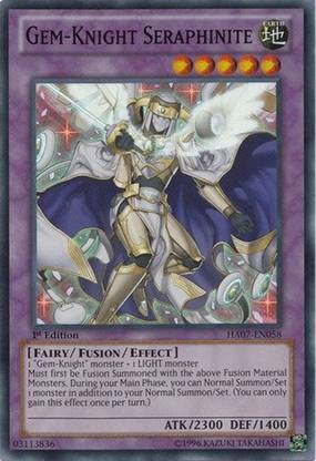 Yu-Gi-Oh! Yu-Gi-Oh! - Gem-Knight Seraphinite (HA07-EN058) - Hidden Arsenal 7: Knight of Stars - 1st Edition - Super Rare