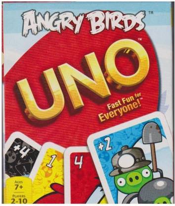 mattel GAMES Angry Birds Uno Original Card Game Fast Fun for Everyone
