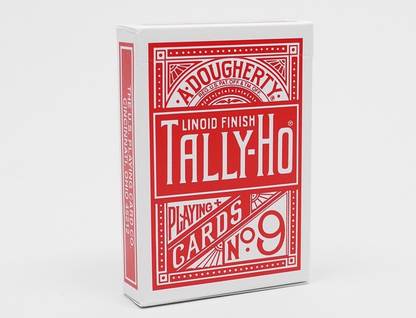Tally-Ho 1 Deck of Tally Ho No 9 (RED) Fan Back Standard Playing Cards