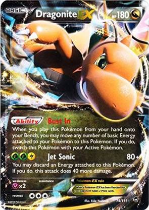 POKEMON Dragonite Ex Furious Fists 74/111