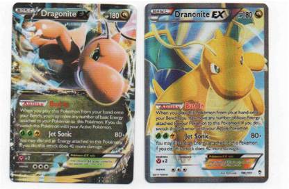 POKEMON Set of 2 Dragonite EX cards