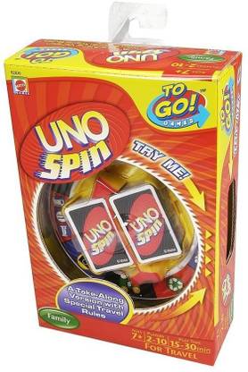 MATTEL Uno Spin To Go Card Game