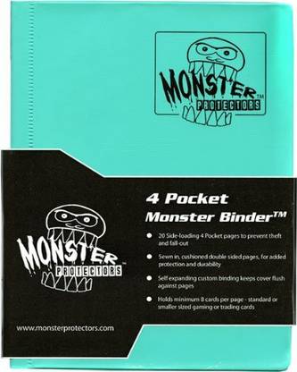 MONSTER BINDERS Monster Binder 4 Pocket Trading Album Matte Teal