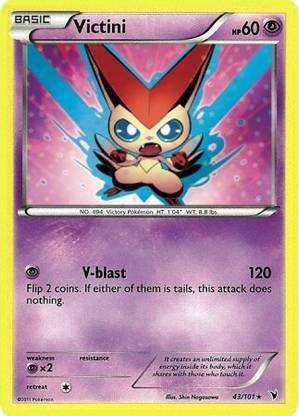 POKEMON Noble Victories Rare Victini 43/101