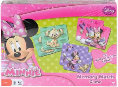 Memory Match Card Game New Disney Junior Minnie Pop-up Board Game 