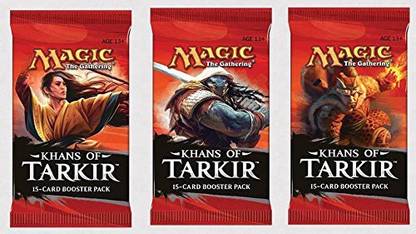 Magic: the Gathering 3 (Three) Packs Of Mtg Khans Of Tarkir Booster Pack Lot