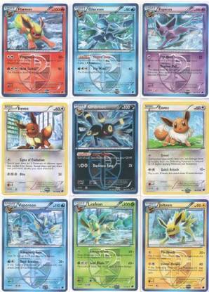 POKEMON Team Plasma Eeveelutions Master Set (9 S) Ft