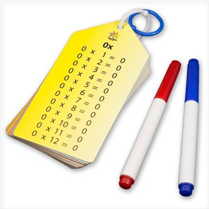 Fun Tree Books Wipe Clean Times Tables Multiplication Facts Flash Cards