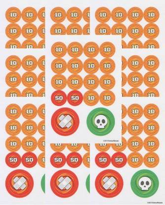 POKEMON Set Of Small Damage Counters For (10 Sheets/160 Counters) Strategy & War Board Game