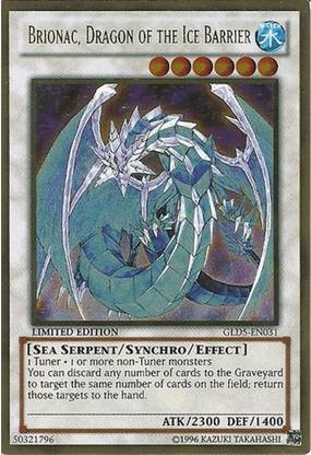 Yu-Gi-Oh! Yu-Gi-Oh! - Brionac, Dragon of the Ice Barrier (GLD5-EN031) - Gold Series: Haunted Mine - Limited Edition - Gold Rare