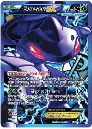 POKEMON Genesect Ex Plasma Blast 97/101 Full Art Rare