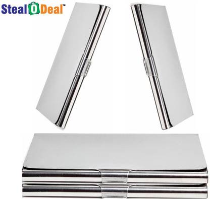 StealODeal 4pc Stainless Steel 6 Card Holder